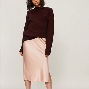 Theory 100% Silk women's Slim Pull-on midi Skirt size XS